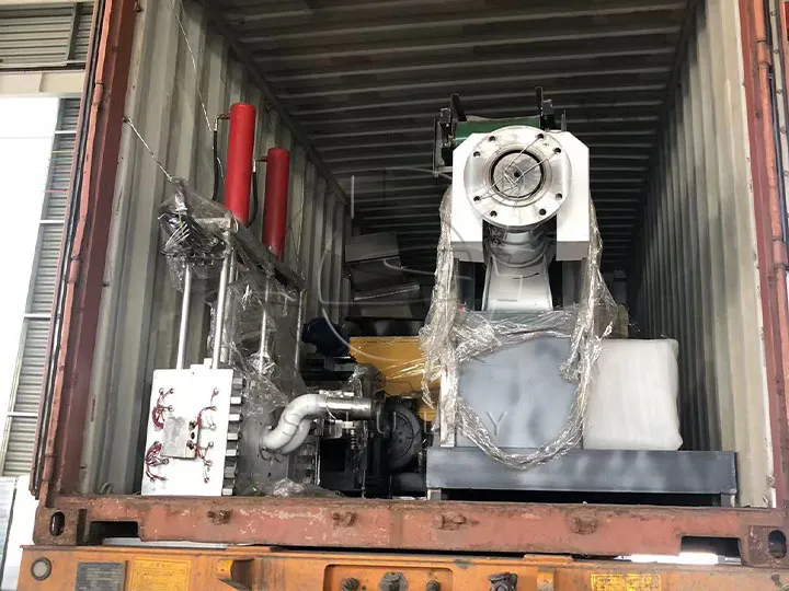 plastic granulating machine shipment