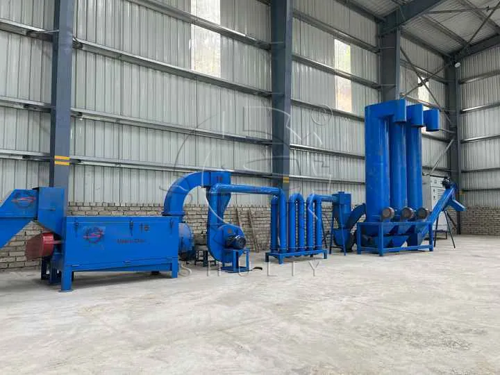 PET flakes drying system