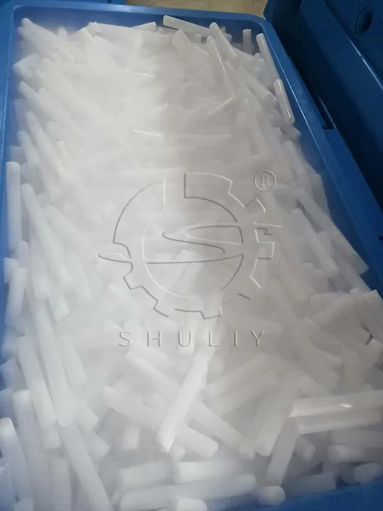 dry ice pellets in the storage box