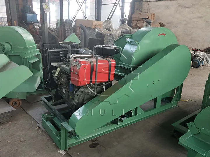 diesel-powered wood shavings machine