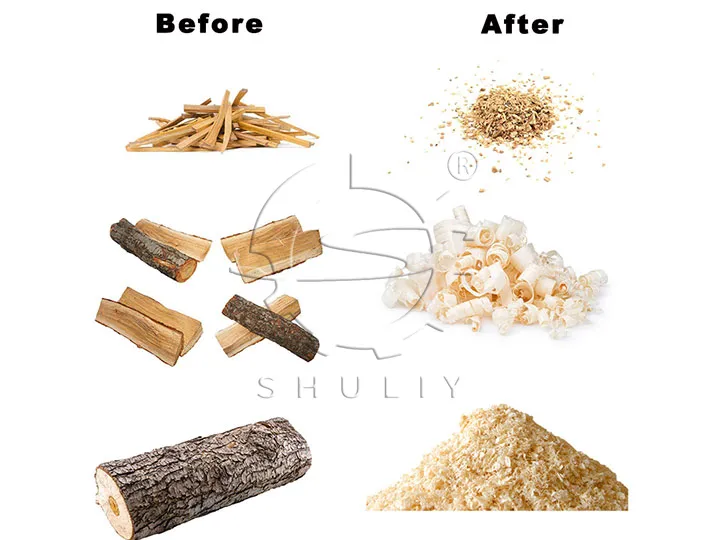 wood shaving machine output comparison