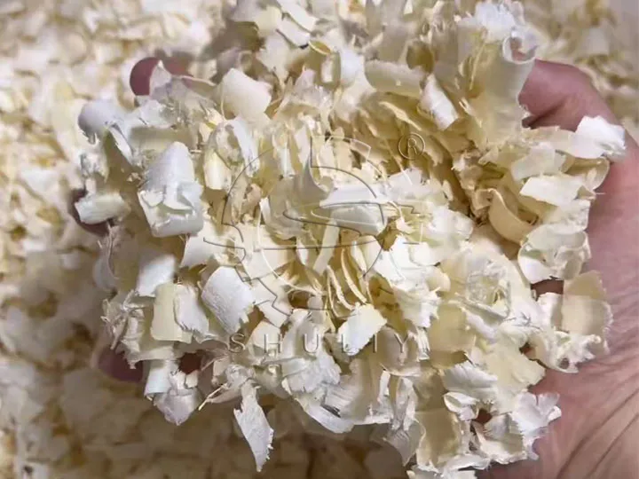 wood shavings closeup