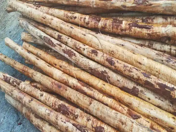Wood After Bark Removal