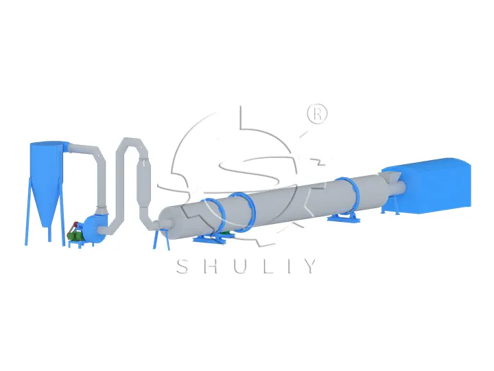 3D Drawing of Biomass Drum Dryer