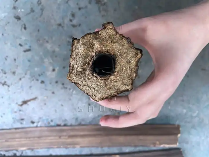 Hexagonal hollow briquettes