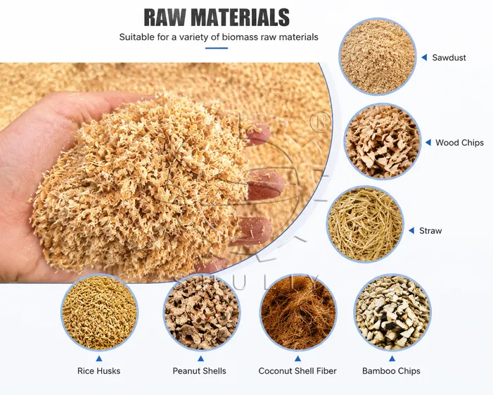 Raw materials of the biomass briquette machine