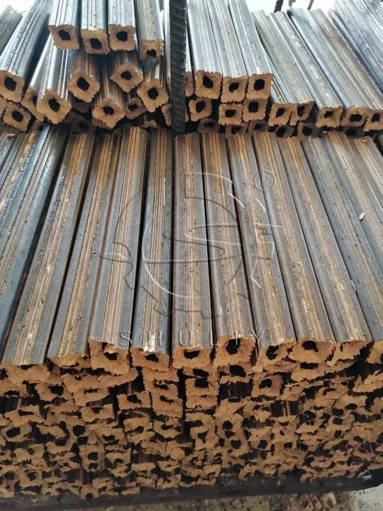 Square hollow briquettes