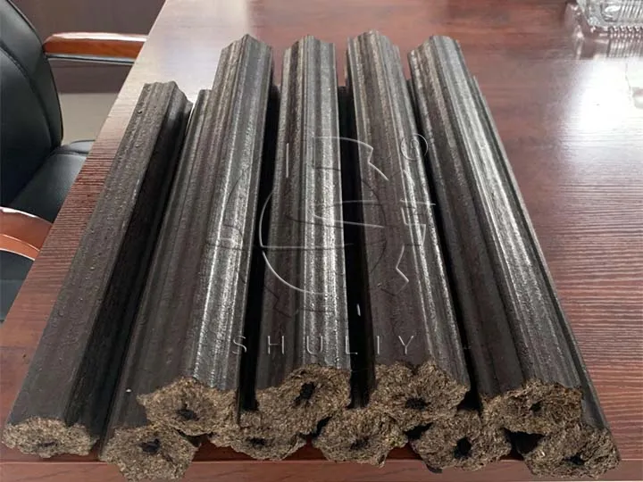 biomass briquettes produced by sawdust briquette maker