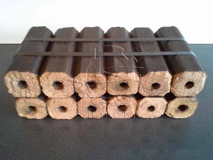 wood briquette machine finished products