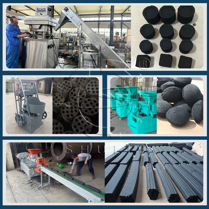 Different charcoal forming machines