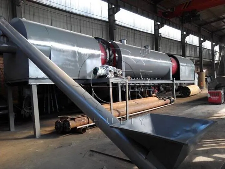 Screw feeding conveyor