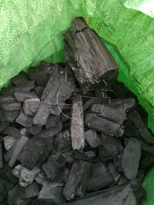carbonized wood blocks